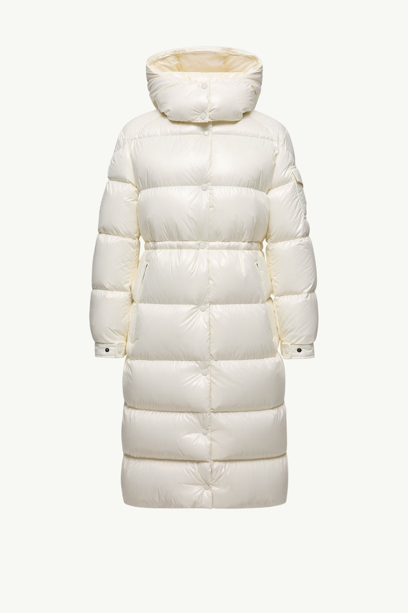 Plumífero largo con capucha Cavettaz Mujer Blanco Moncler 2