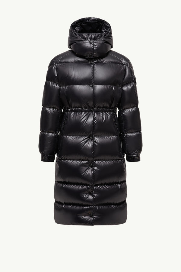 Cavettaz Hooded Long Down Jacket Women Black Moncler 2