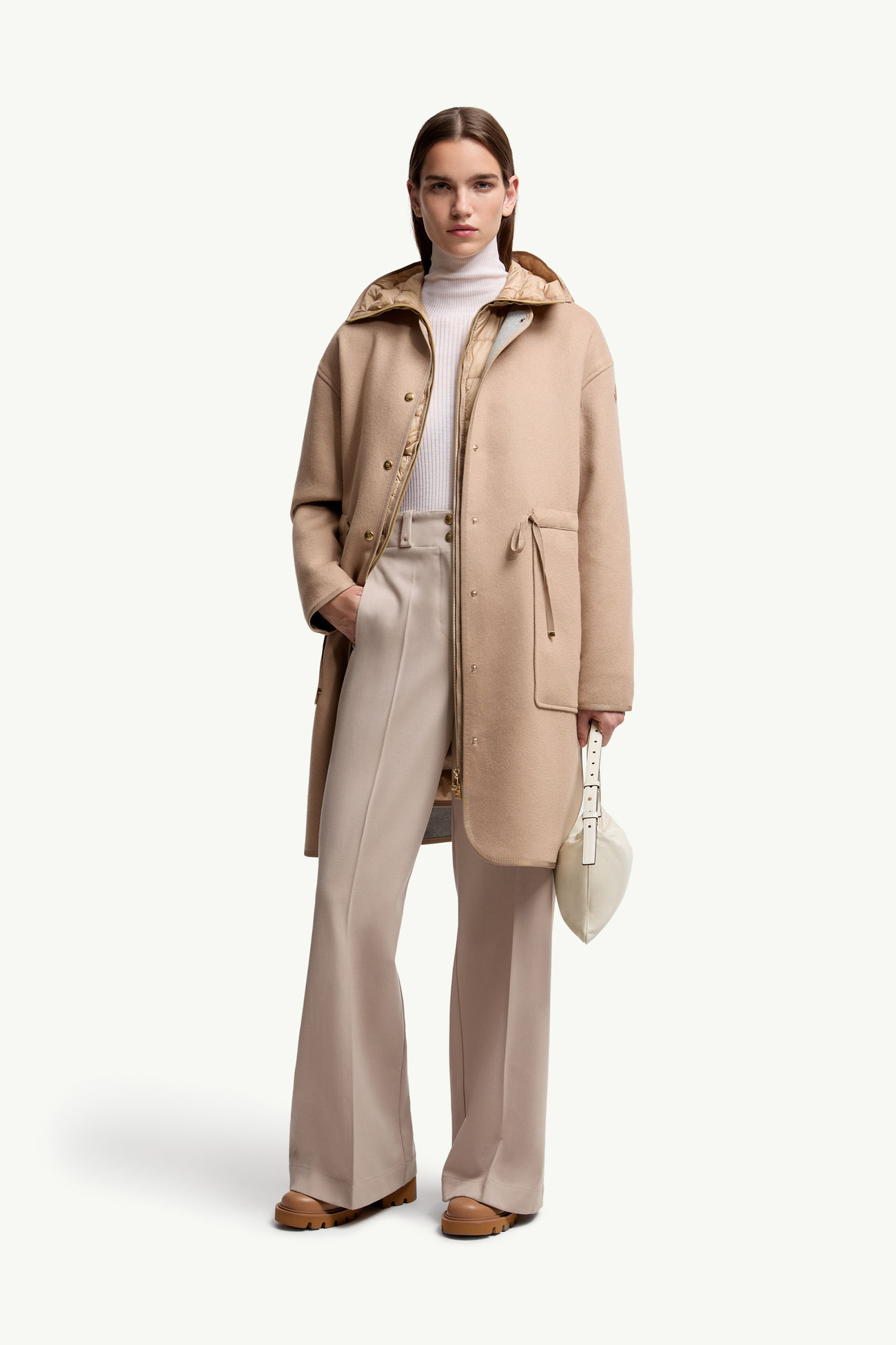 Bonreposse三合一羊毛羊絨長身羽絨外套 女士 淺米色 Moncler 0