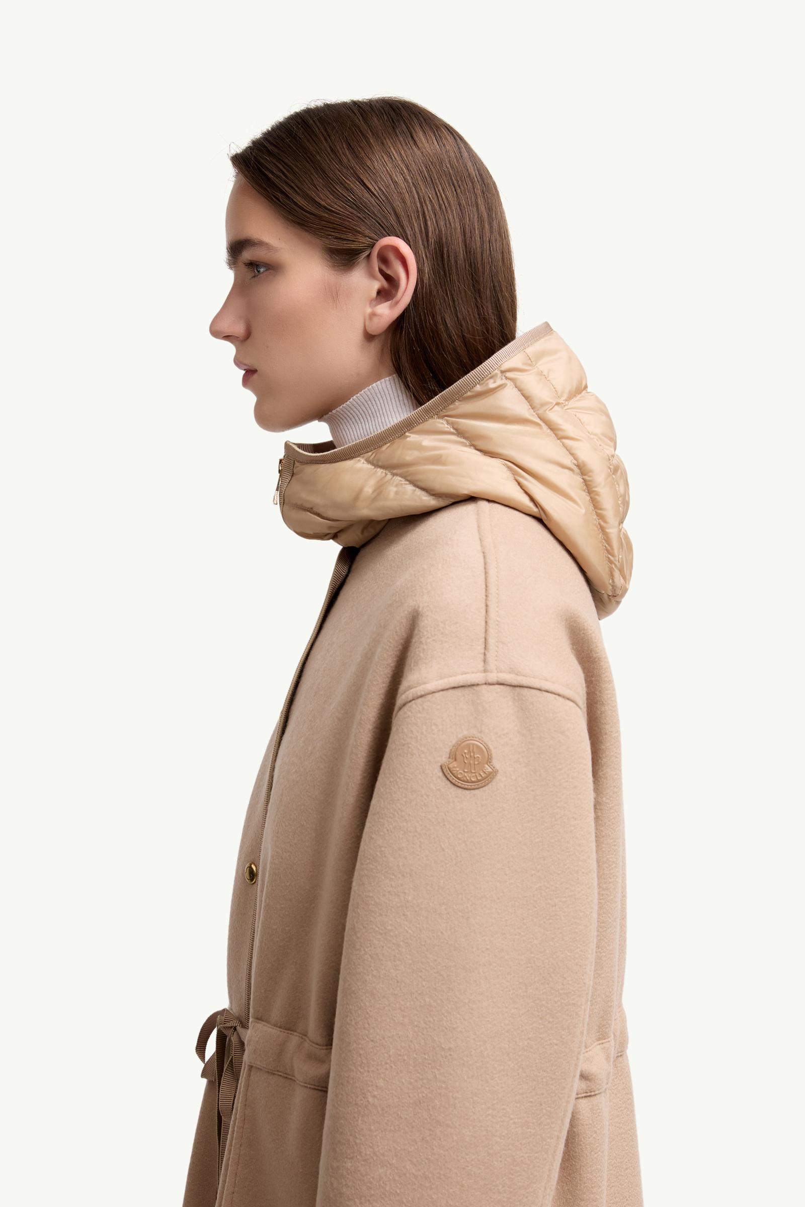 Bonreposse 3-in-1 Wool & Cashmere Long Down Jacket Women Light Beige Moncler 1