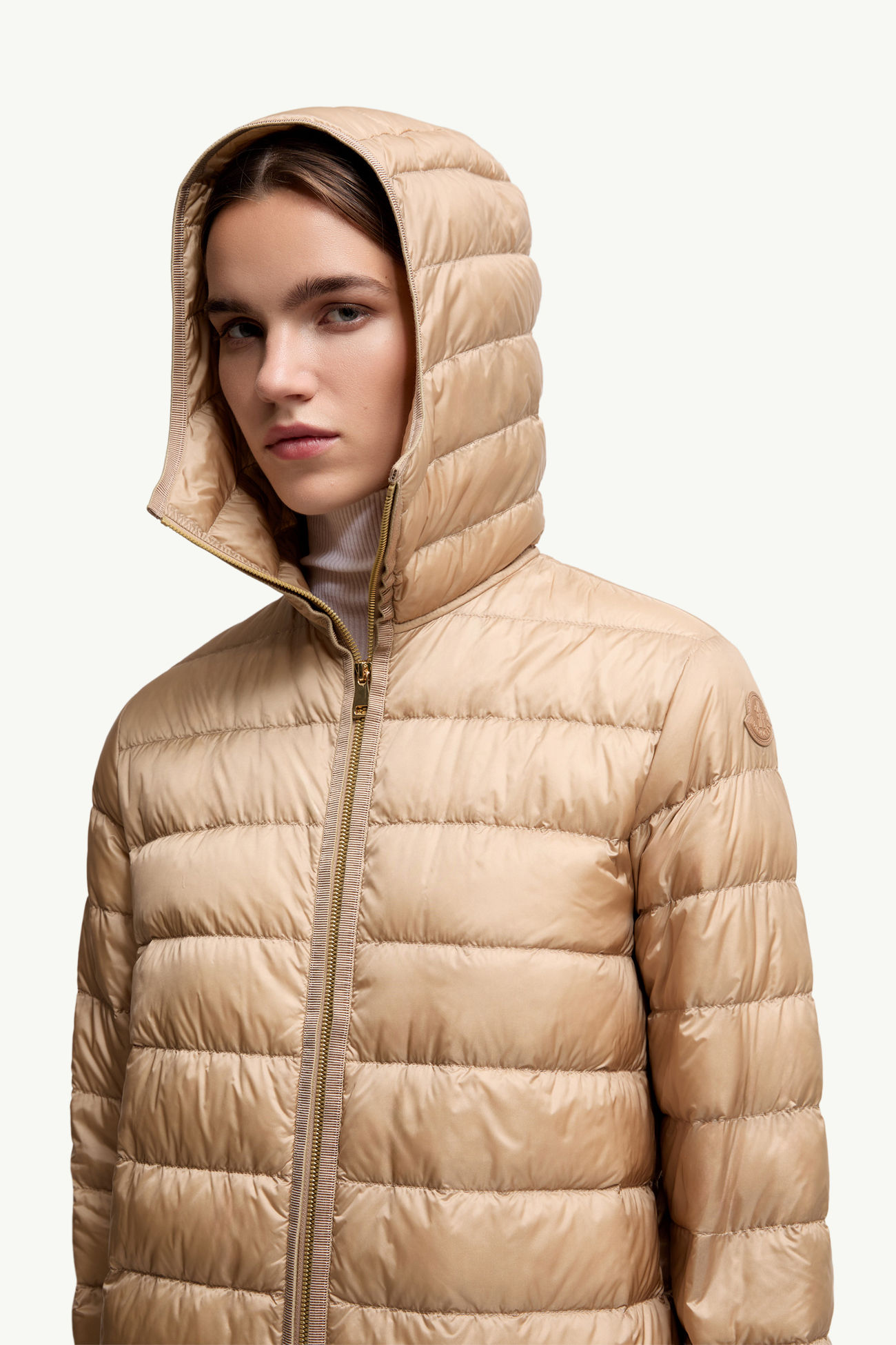 Bonreposse lange 3-in-1 Daunenjacke aus Wolle und Kaschmir Damen Hellbeige Moncler 1