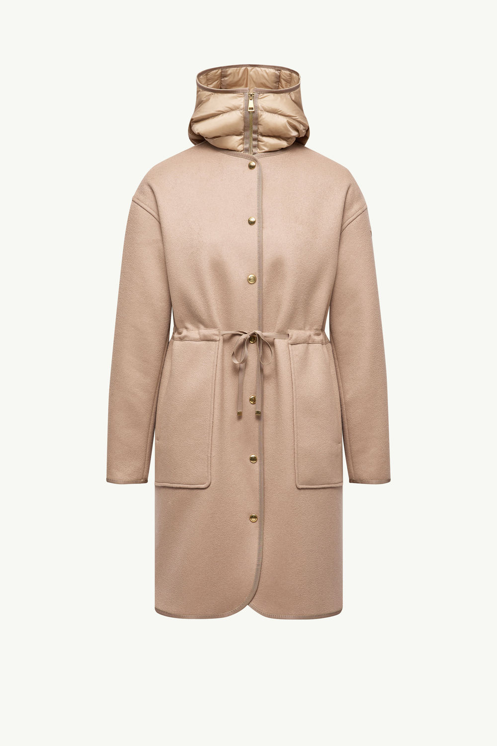 Bonreposse 3-in-1 Wool & Cashmere Long Down Jacket Women Light Beige Moncler 2