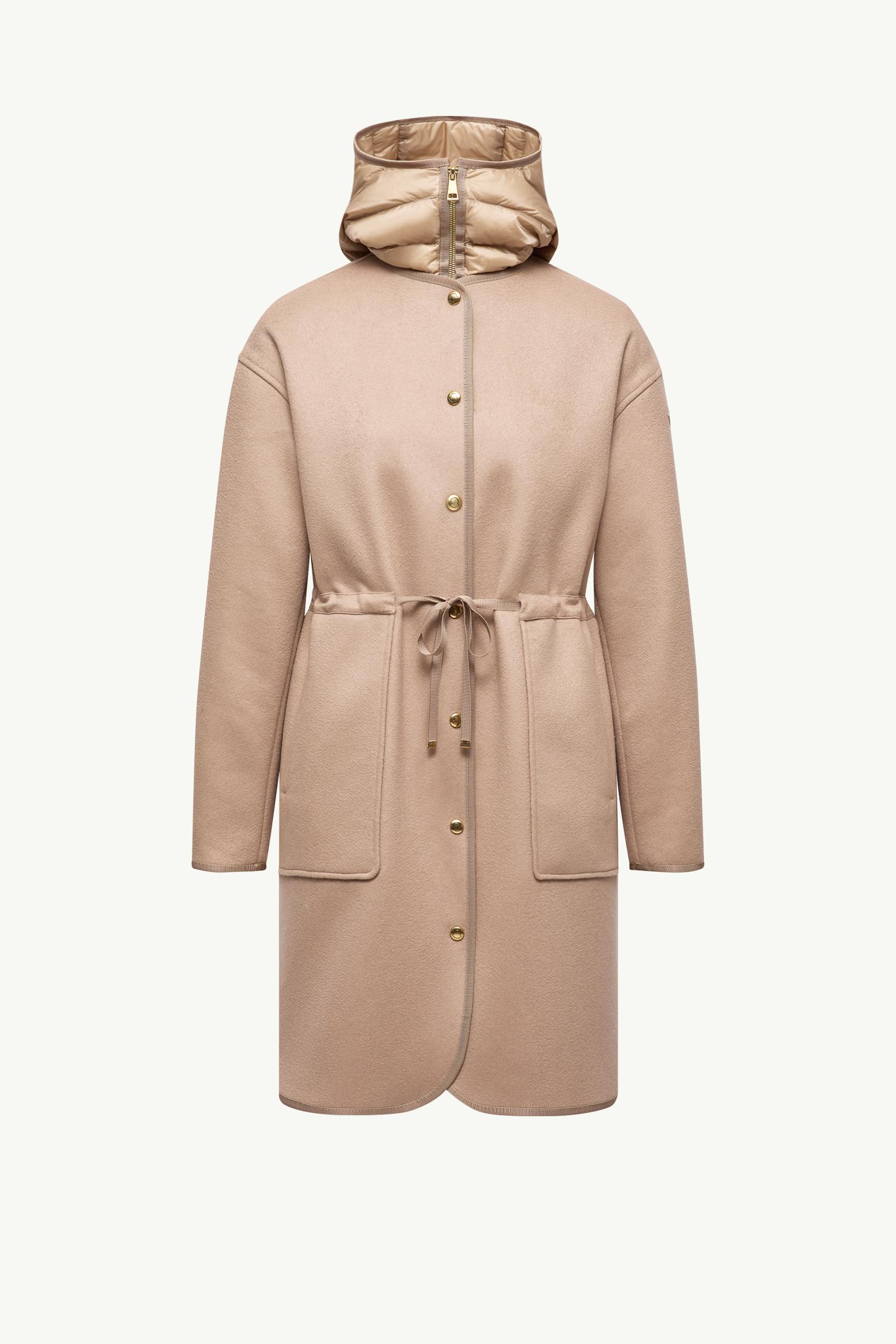 ライトベージュ Bonreposse ロングダウンジャケット : ロング