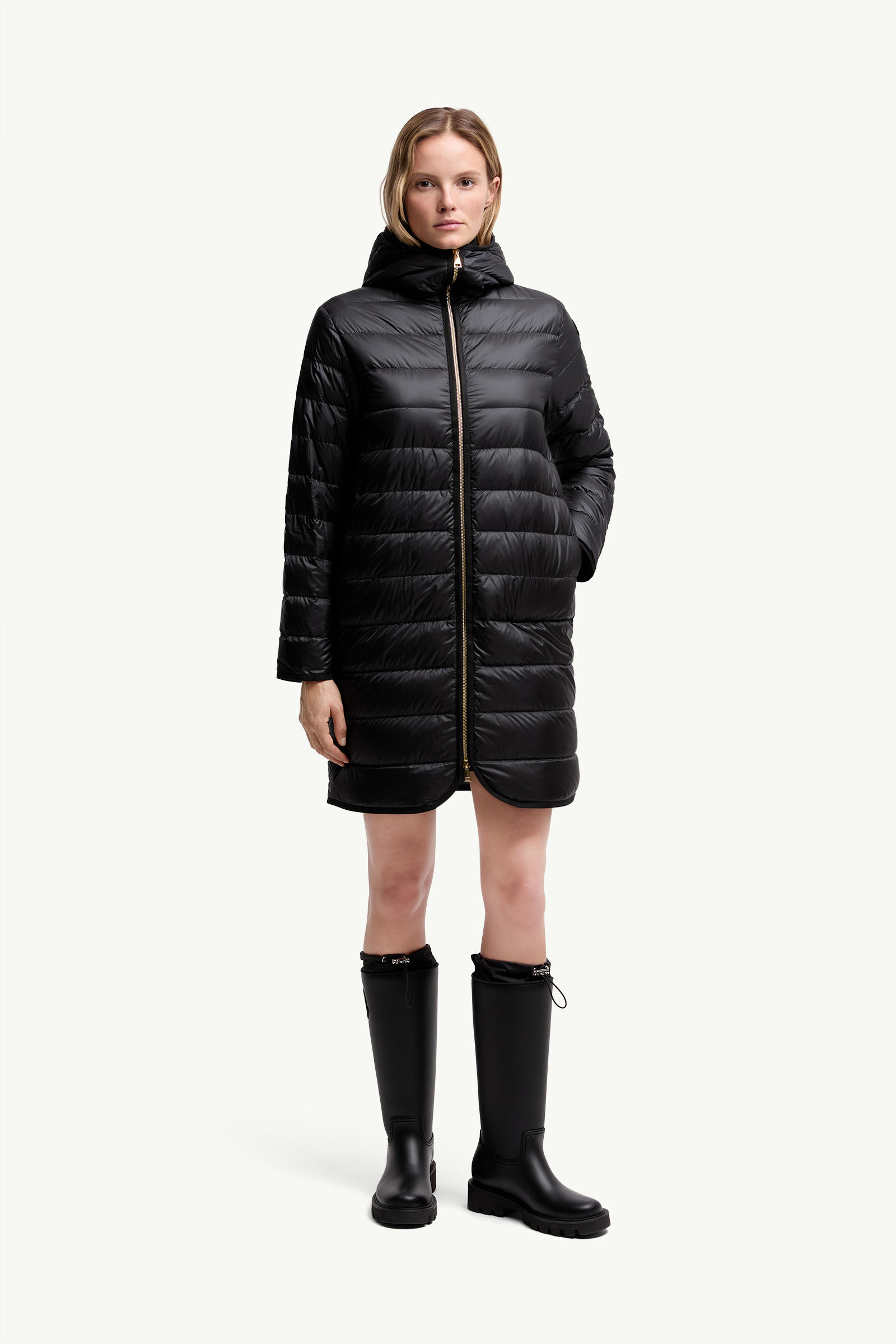 Bonreposse 3-in-1 Wool & Cashmere Long Down Jacket Women Black Moncler 5