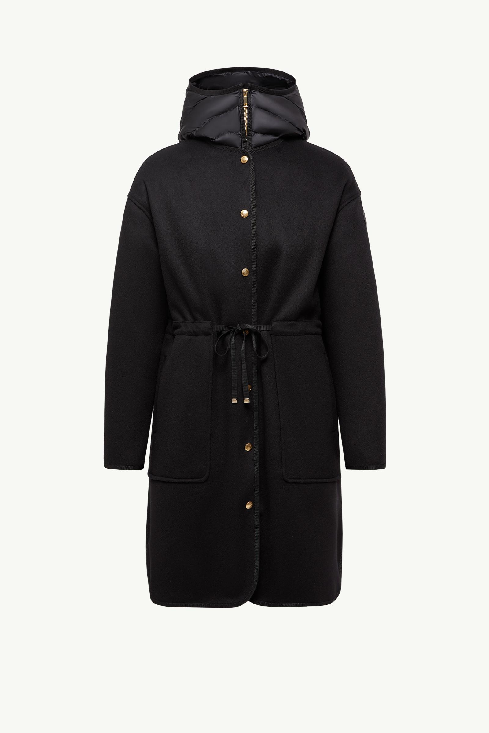 ブラック Bonreposse ロングダウンジャケット : ロングジャケット