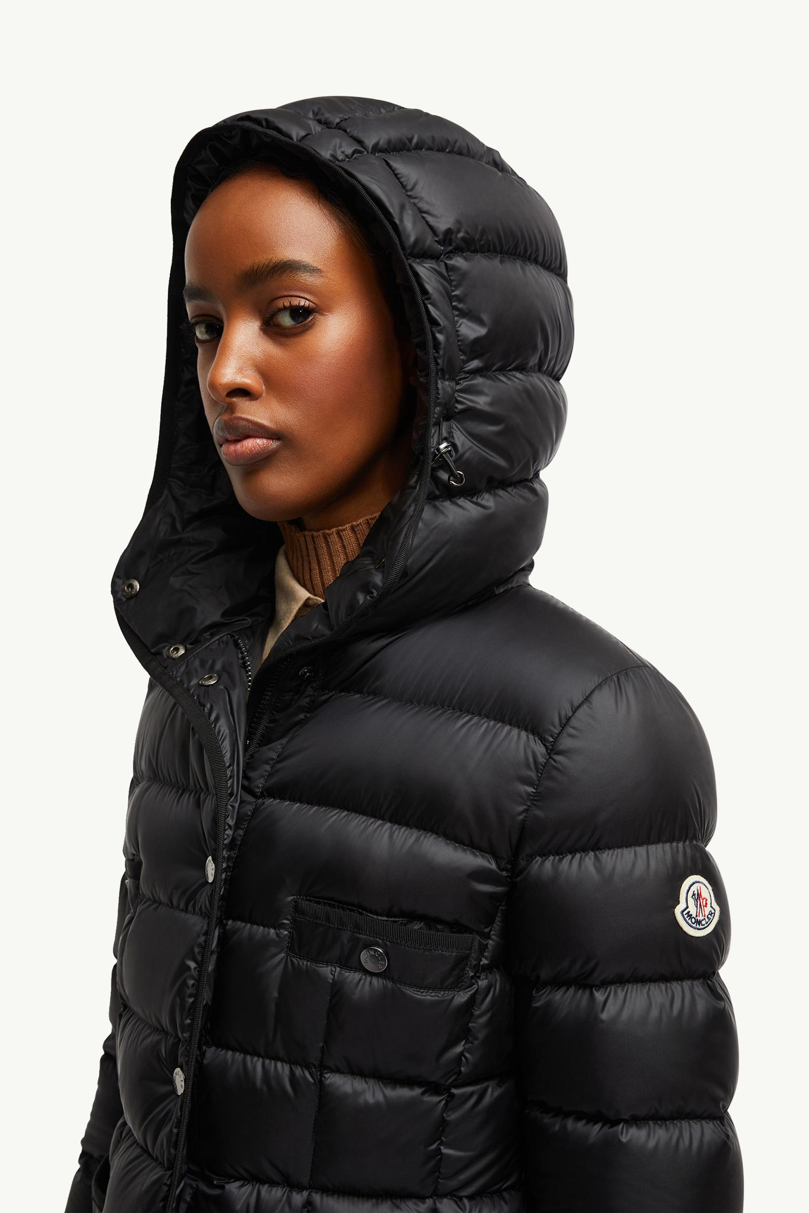 Black Hirma Hooded Long Down Jacket - Long Jackets & Parka