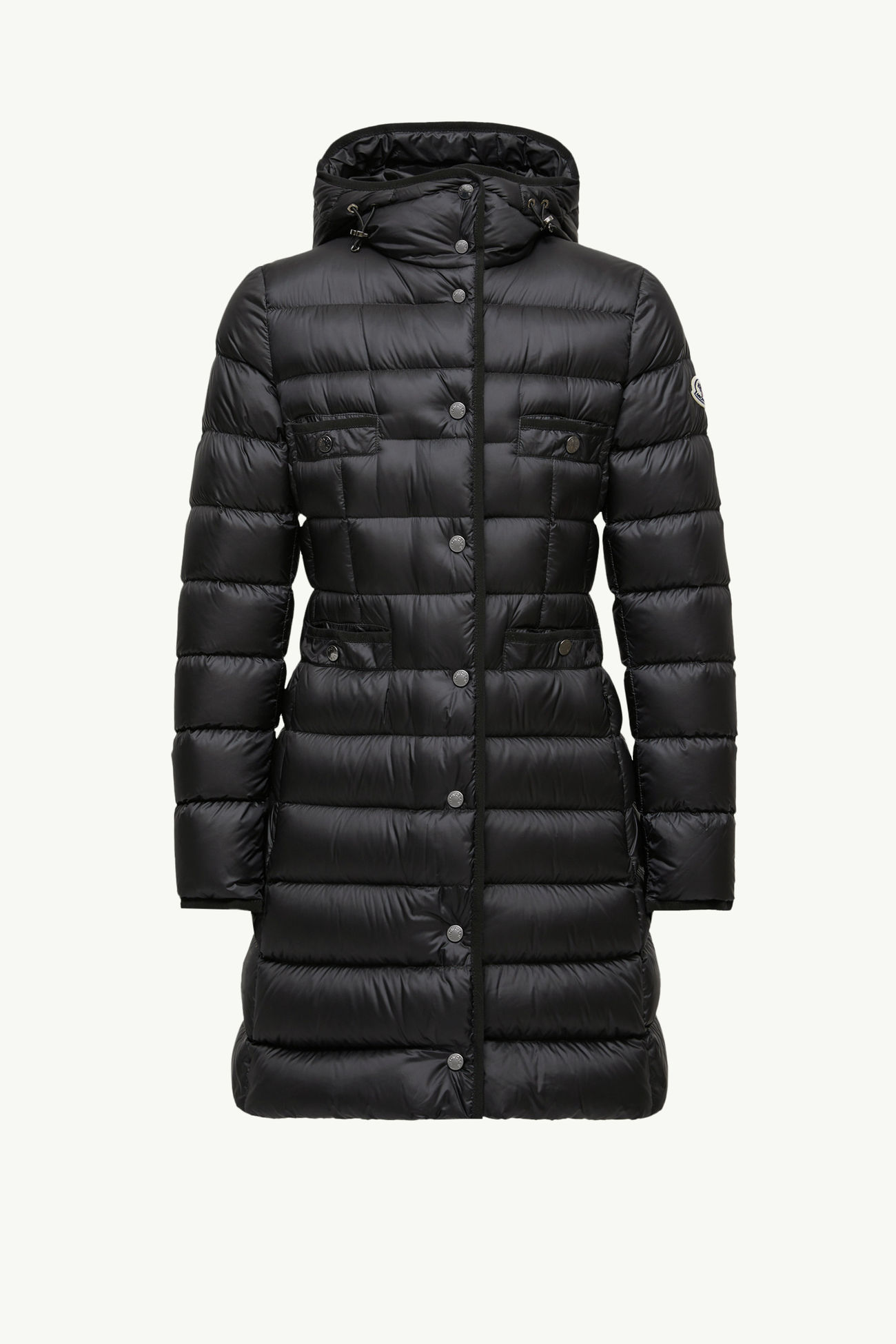 Hirma Hooded Long Down Jacket Women Black Moncler 2