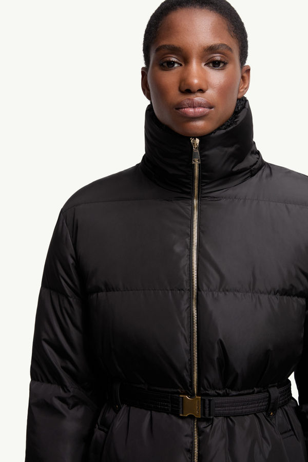 Briant Hooded Long Down Jacket Women Black Moncler 6