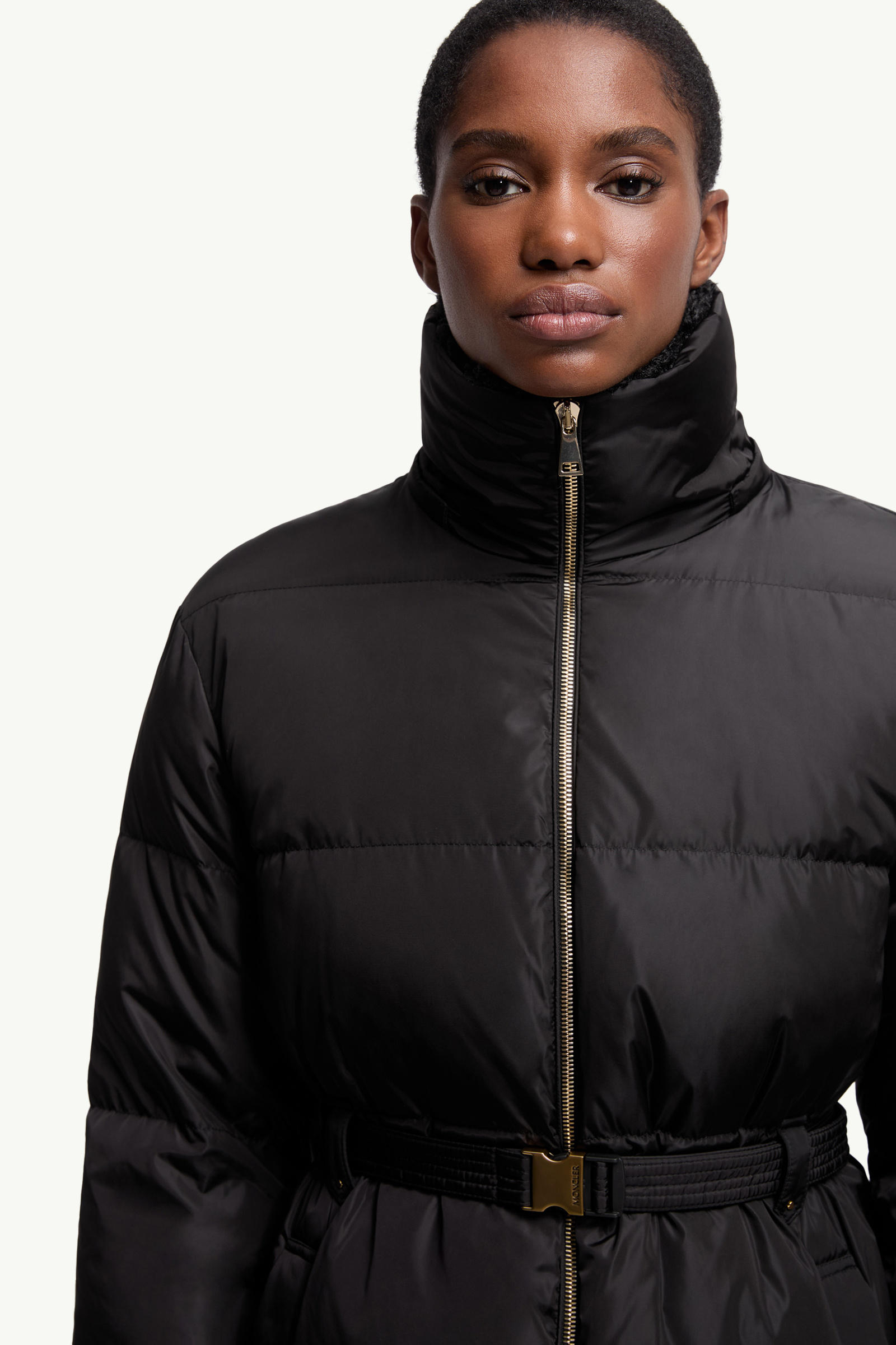 Briant Hooded Long Down Jacket Women Black Moncler 6