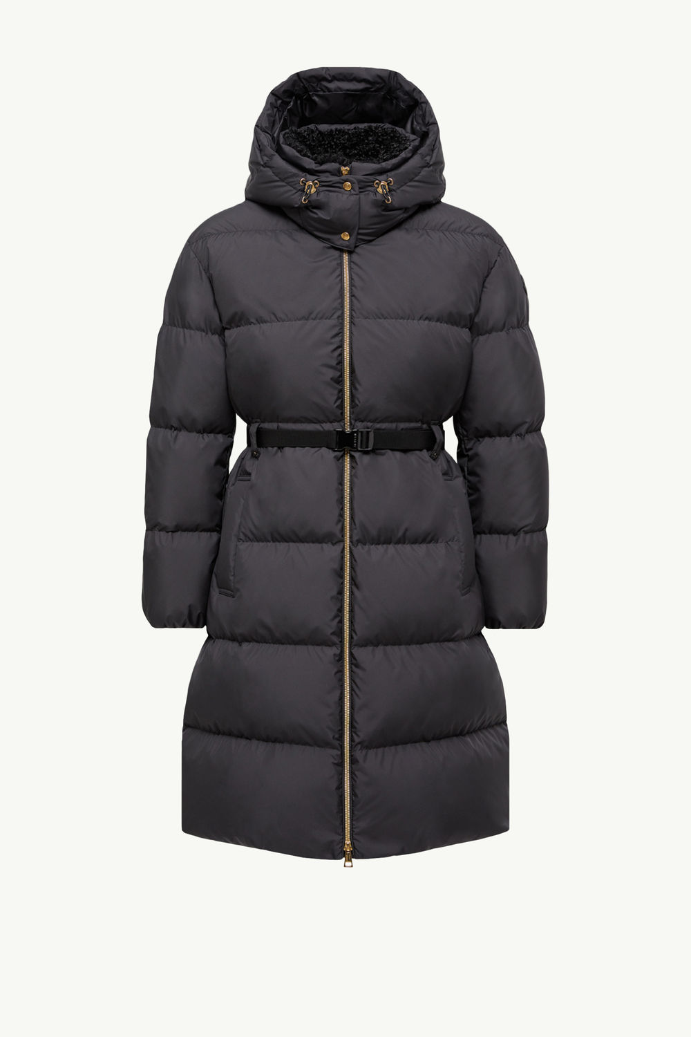 Briant Hooded Long Down Jacket Women Black Moncler 2