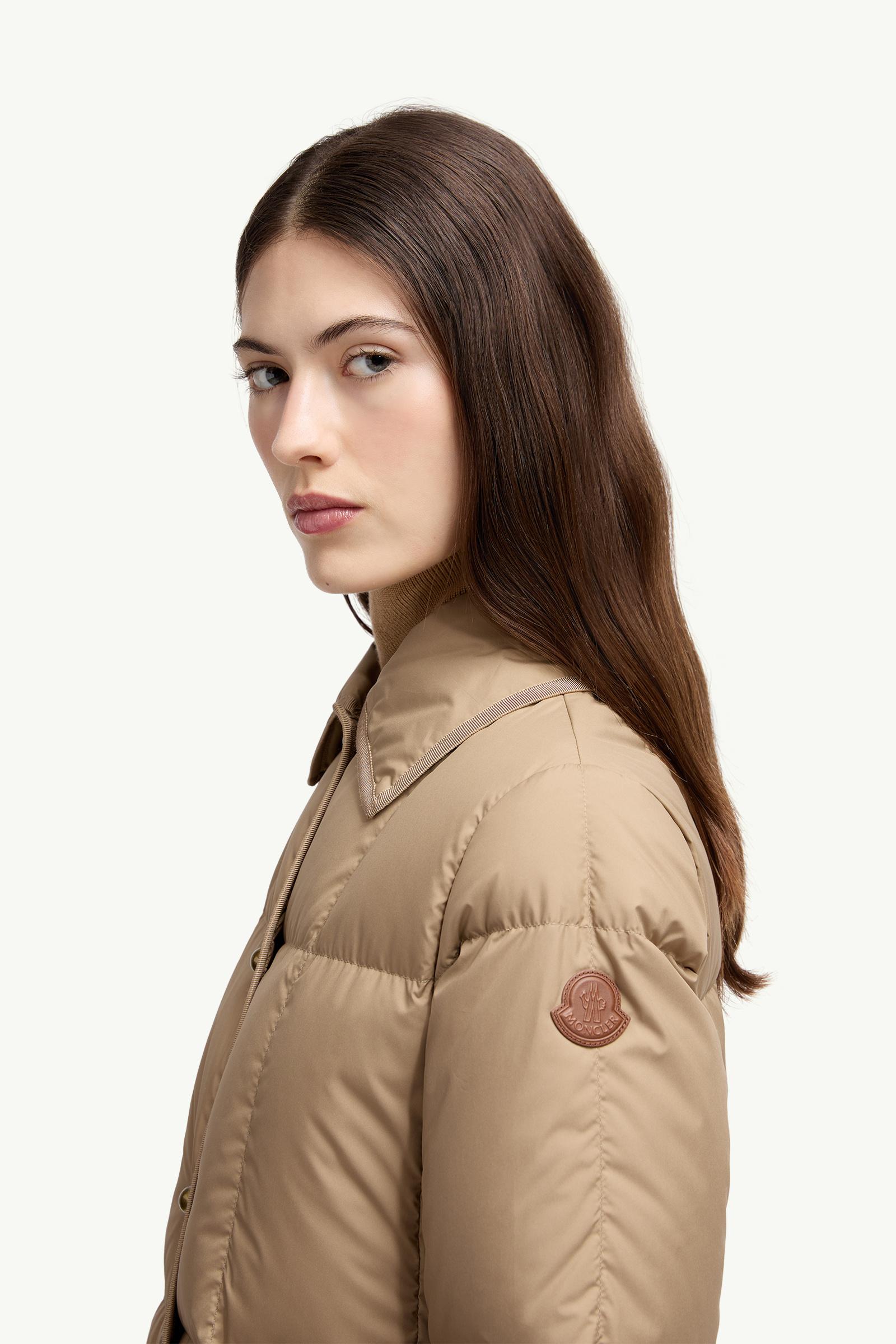 Achard Long Down Jacket Women Beige Moncler 1