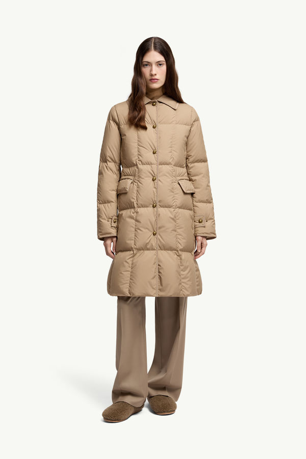 Achard Long Down Jacket Women Beige Moncler 3