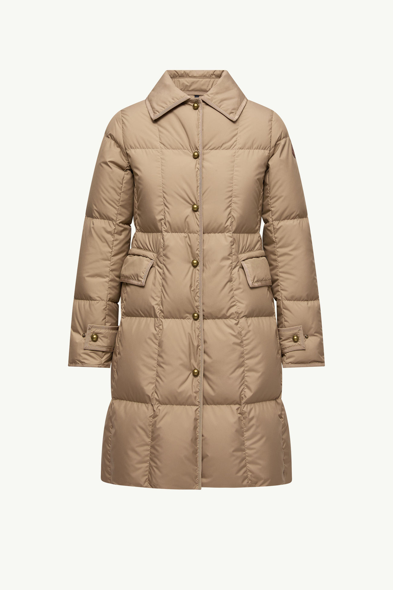 Achard Long Down Jacket Women Beige Moncler 2