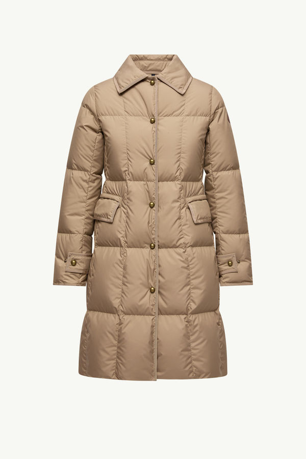 Achard Long Down Jacket Women Beige Moncler 2