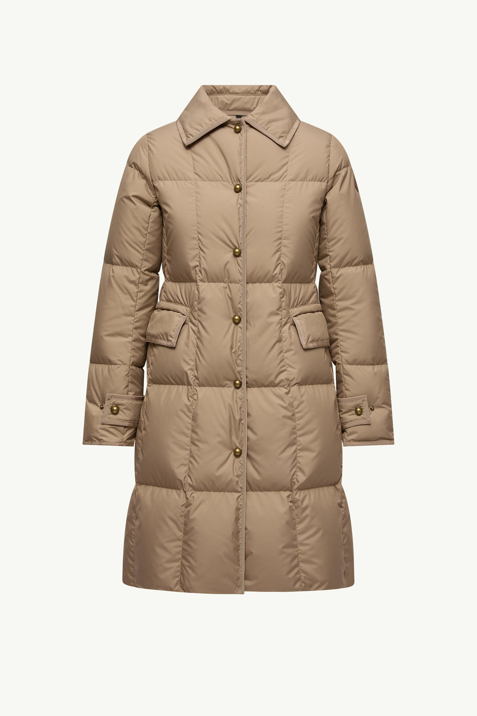 Achard Long Down Jacket Women Beige Moncler 2