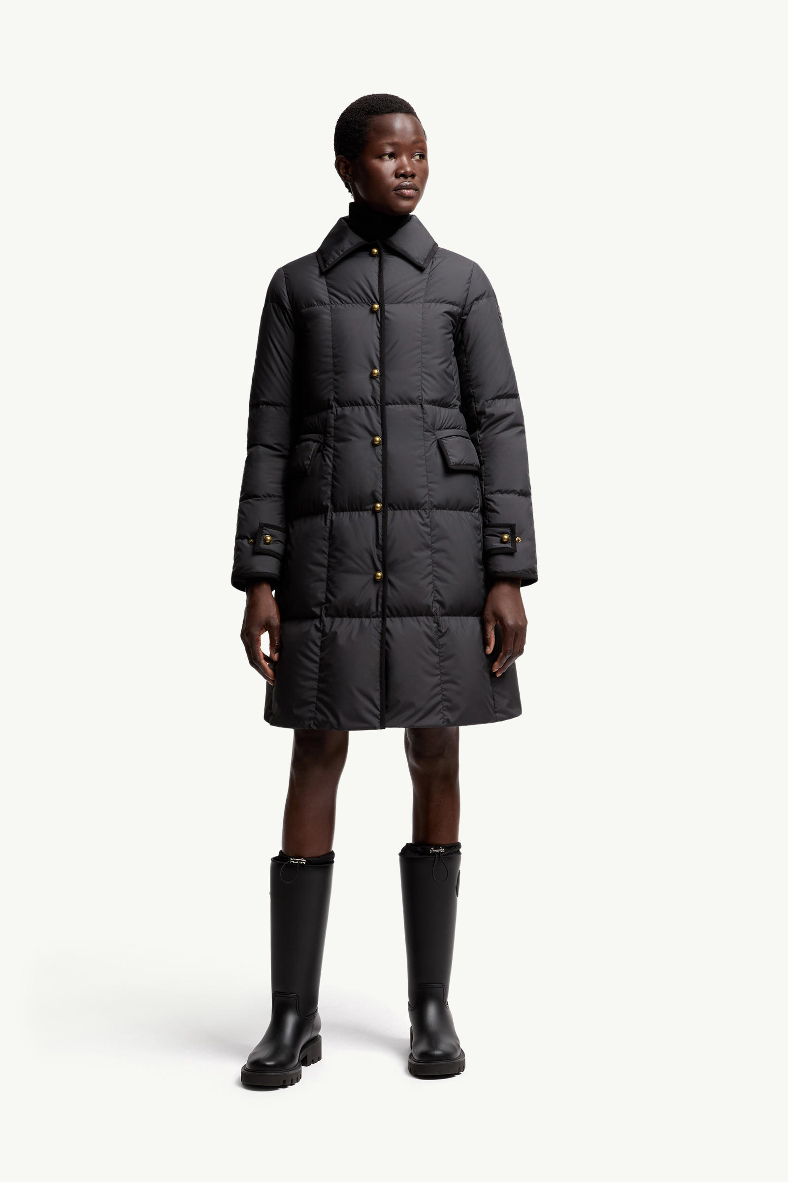 Achard Long Down Jacket Women Black Moncler 3