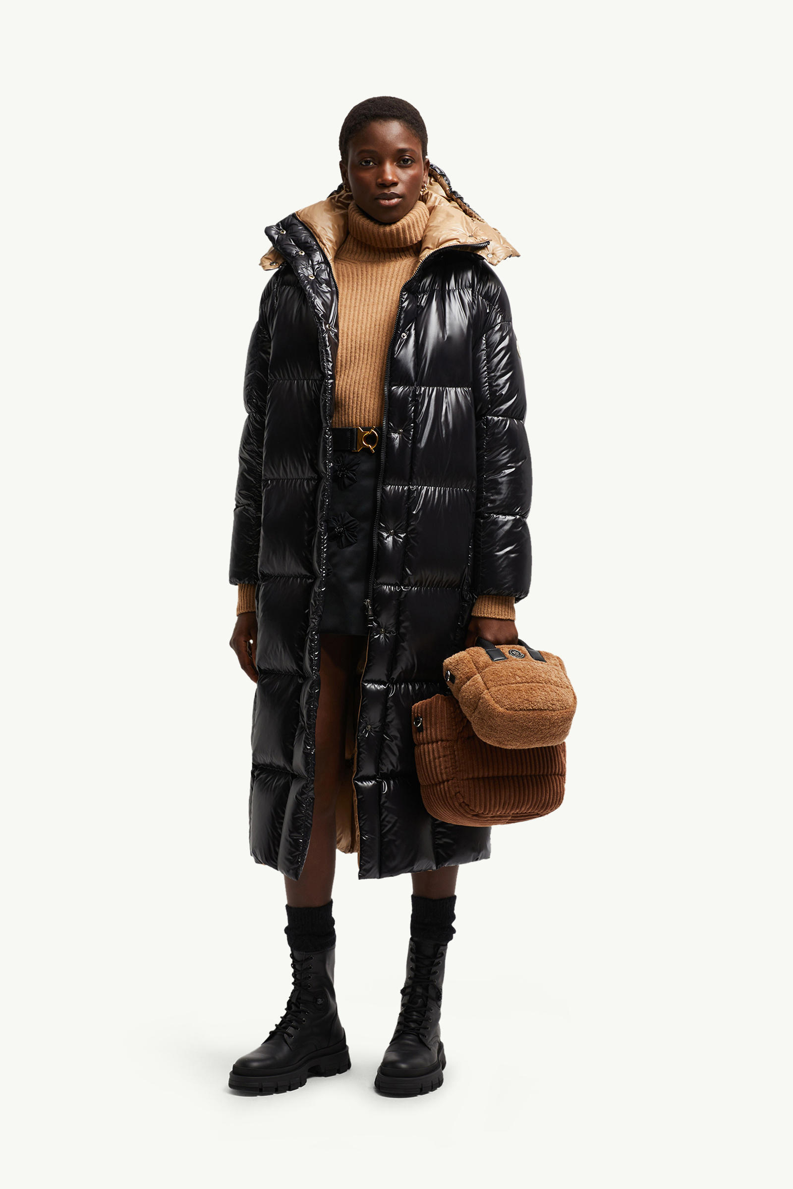Parnaiba女士连帽长款羽绒夹克外套 女士 黑色 Moncler 0