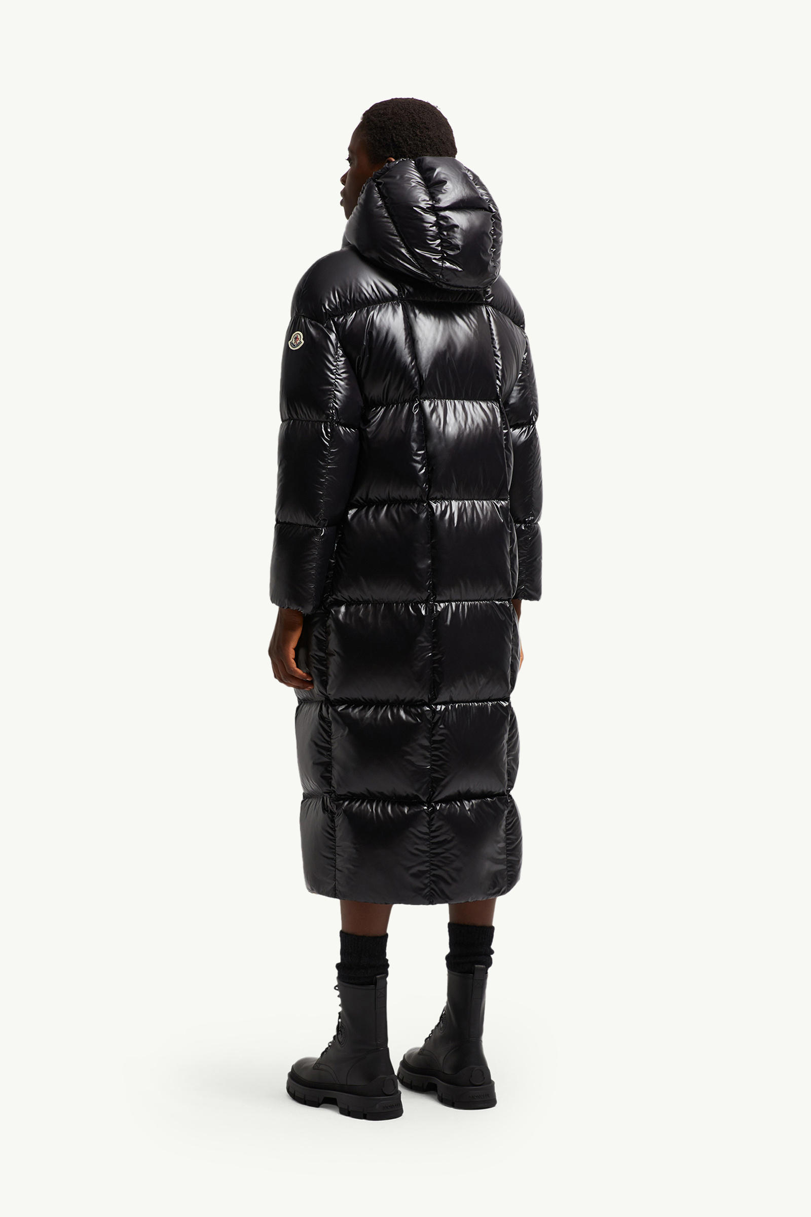 Parnaiba女士连帽长款羽绒夹克外套 女士 黑色 Moncler 4