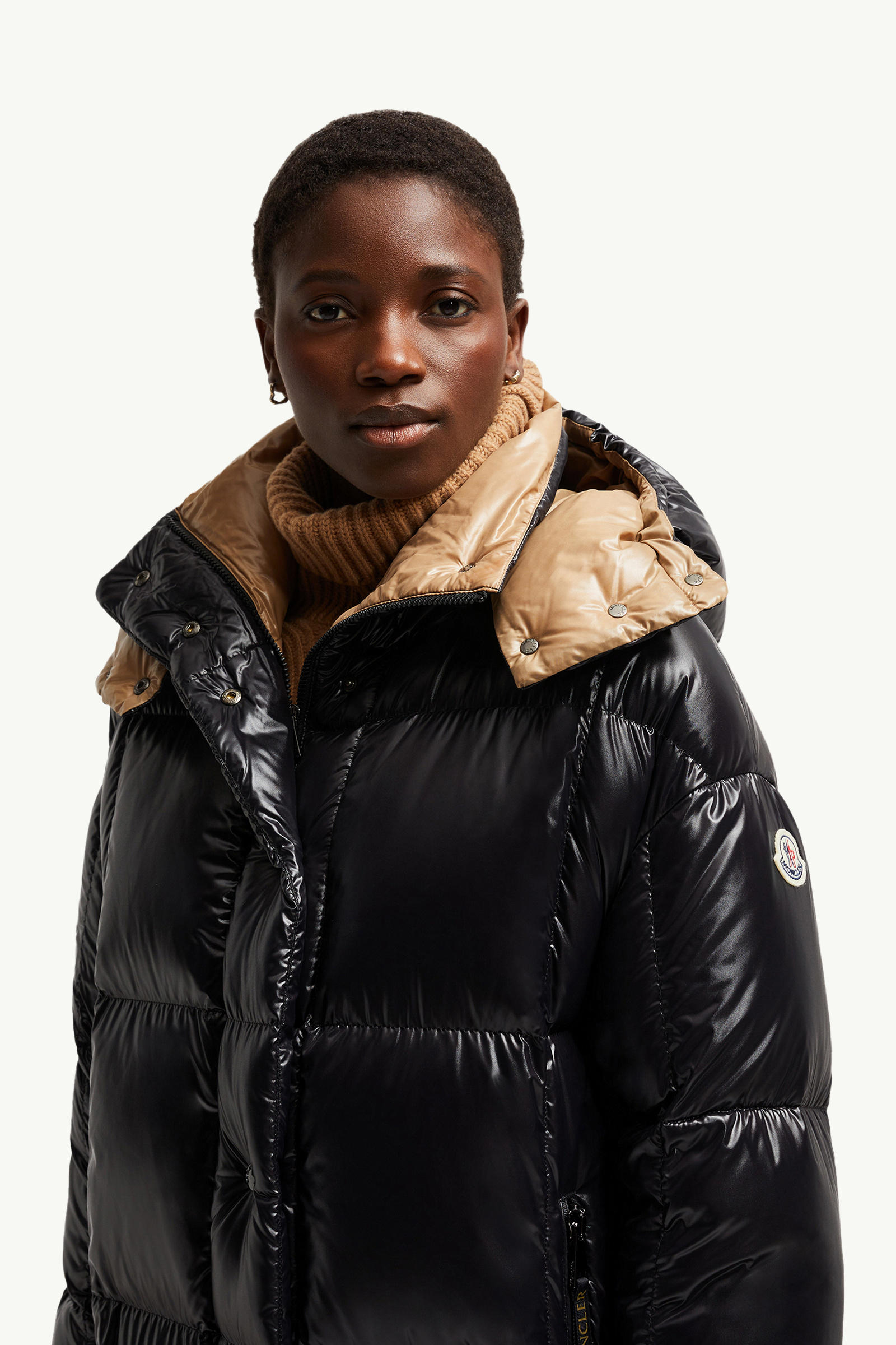 Parnaiba女士连帽长款羽绒夹克外套 女士 黑色 Moncler 6