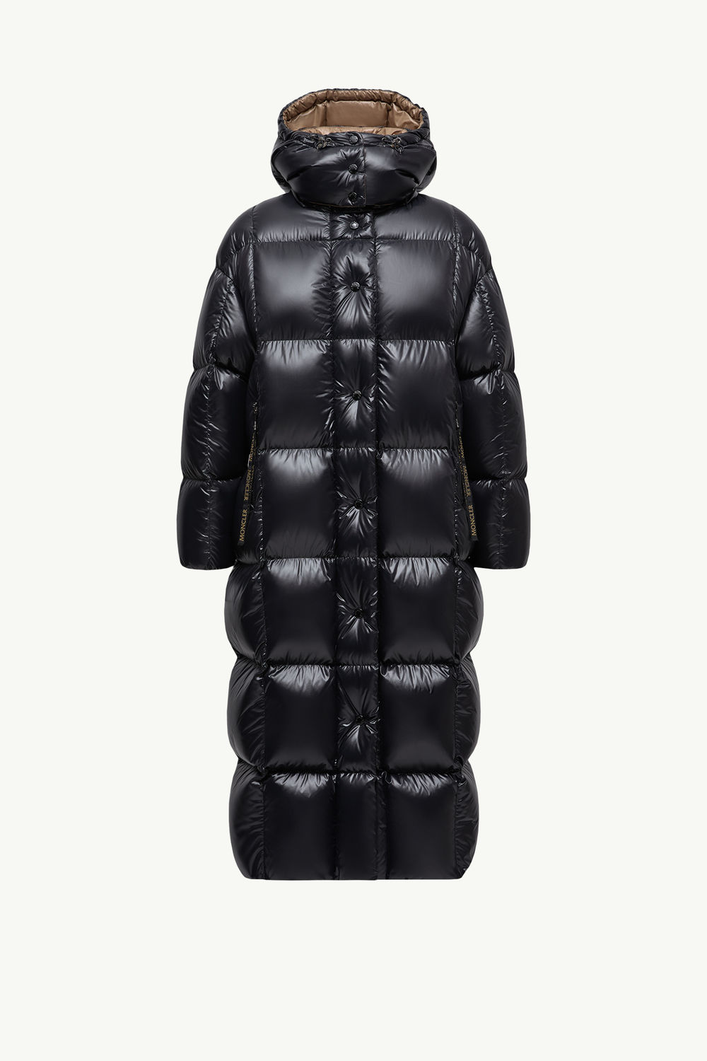 Parnaiba Hooded Long Down Jacket Women Black Moncler 2
