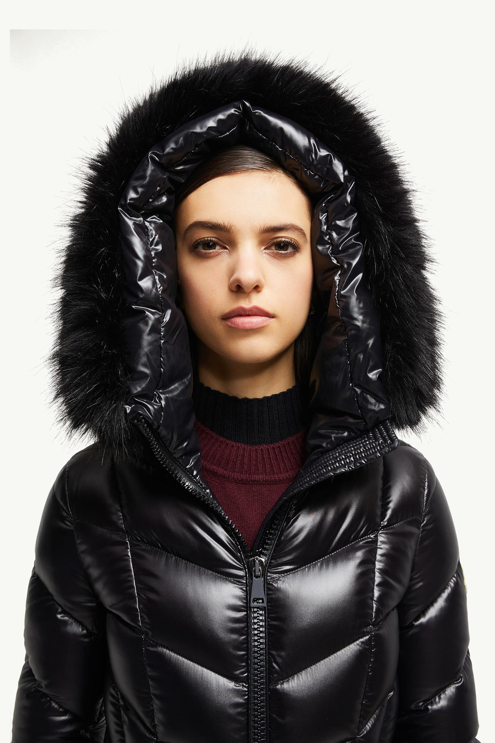Fulmarus Hooded Long Down Jacket Women Black Moncler 1