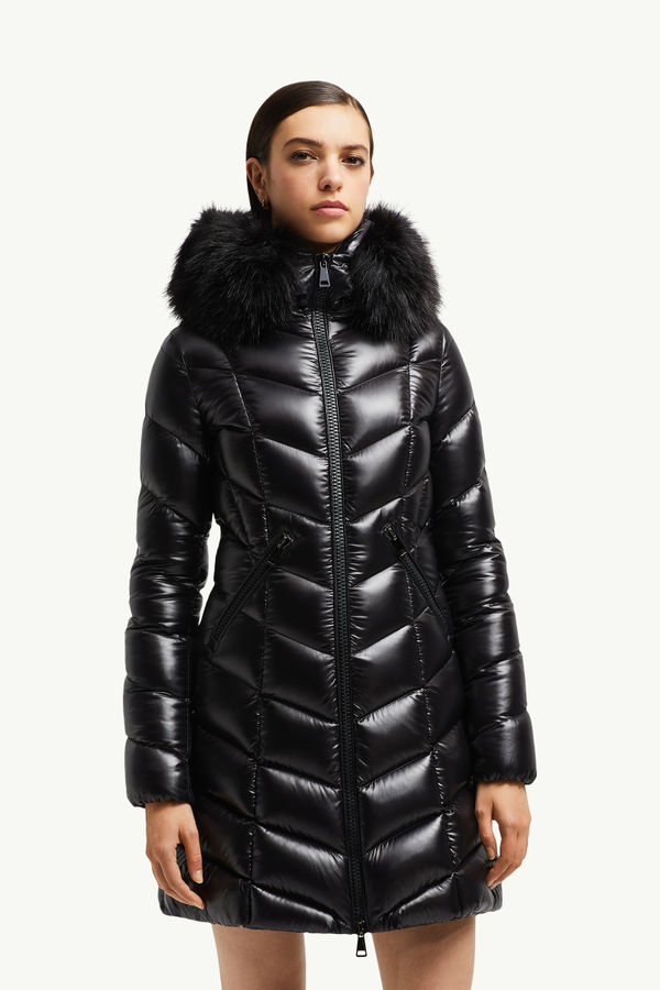 Piumino lungo Fulmarus con cappuccio e finiture in materiali sintetici Donna Nero Moncler 3