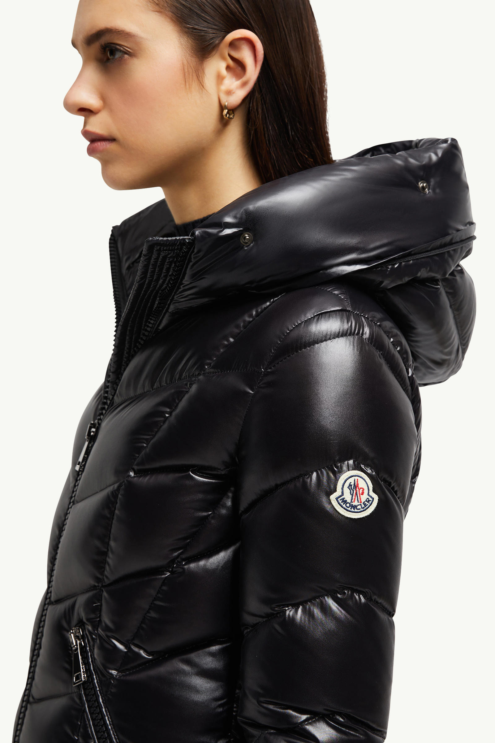 Fulmarus Faux Fur-Trimmed Hooded Long Down Jacket Women Black Moncler 6