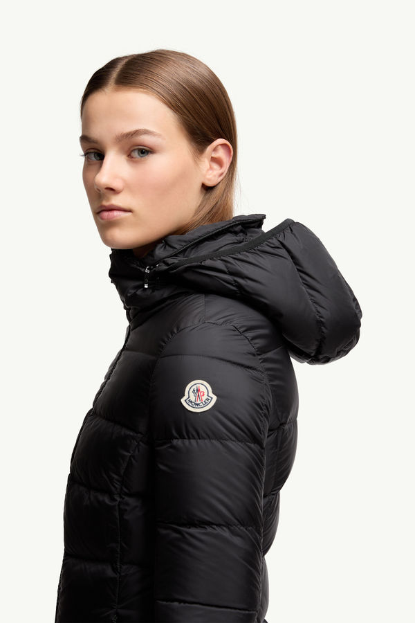 Plumífero largo con capucha Gie Mujer Negro Moncler 1