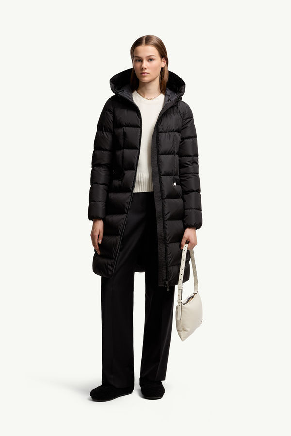 Avocette ロングダウンジャケット レディース ブラック Moncler 0