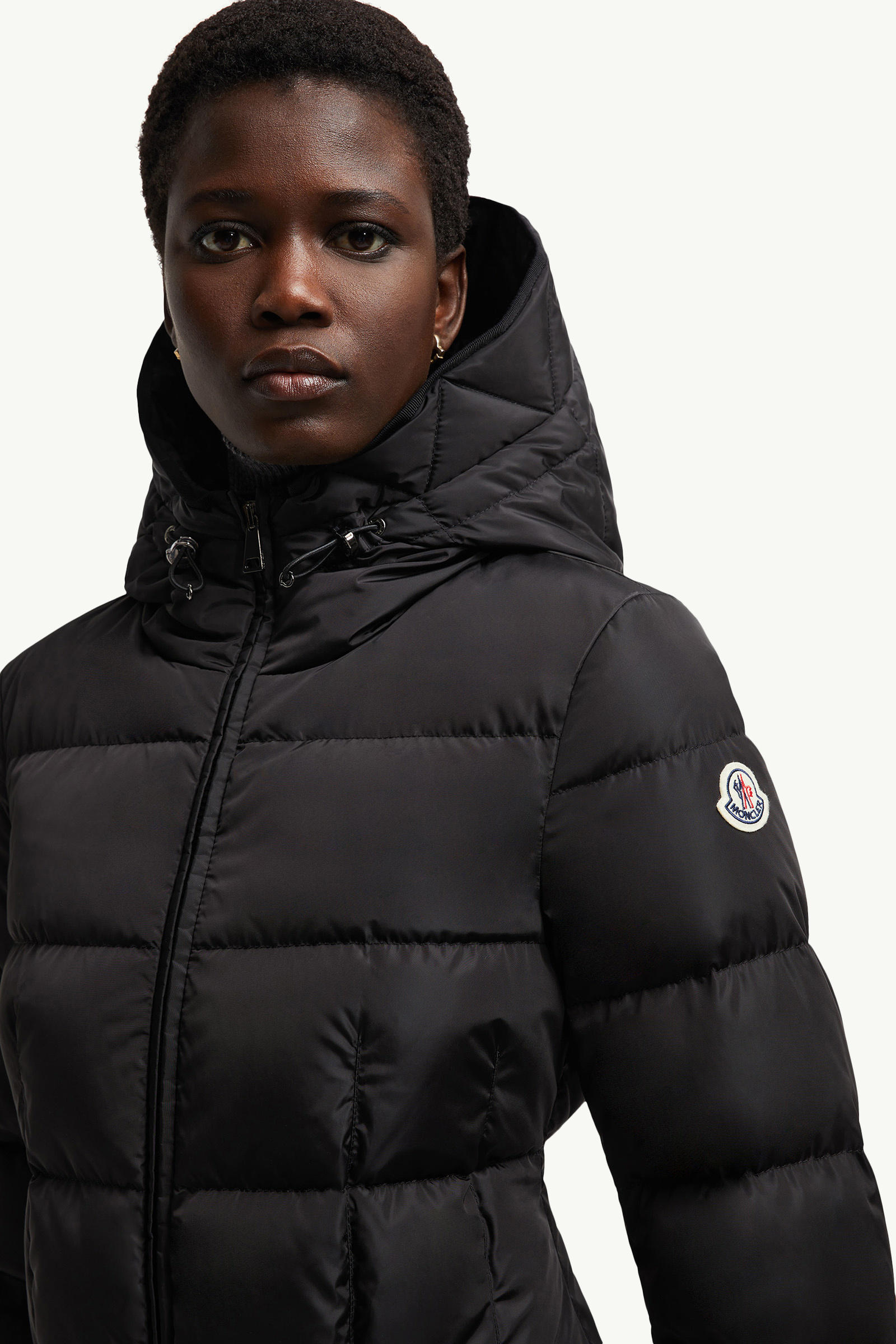 Avocette連帽長身羽絨外套 女士 黑色 Moncler 1
