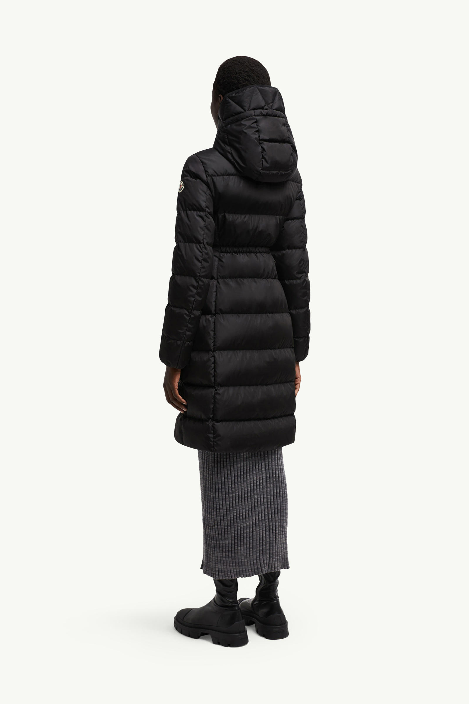 Avocette連帽長身羽絨外套 女士 黑色 Moncler 4