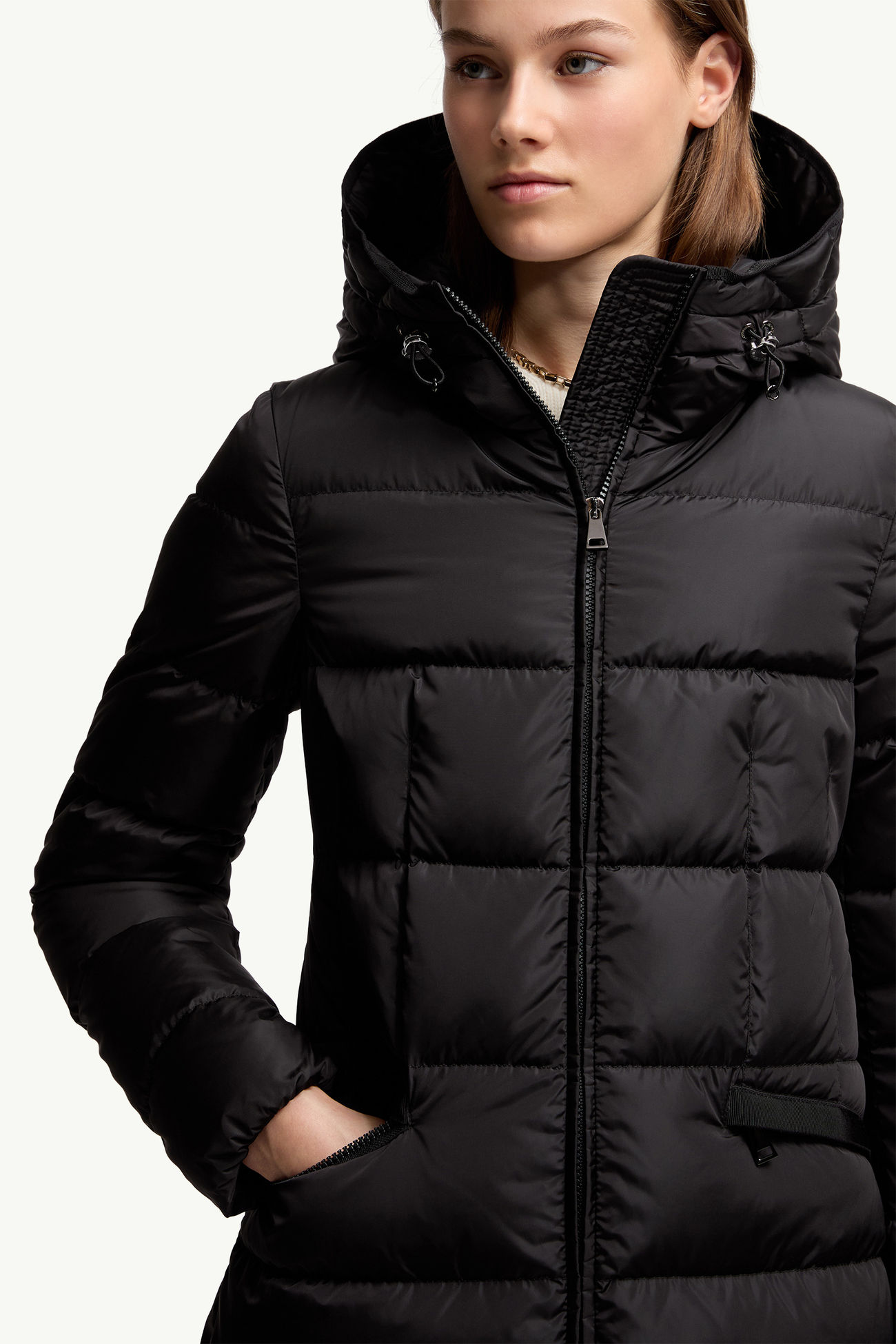 Avocette ロングダウンジャケット レディース ブラック Moncler 6