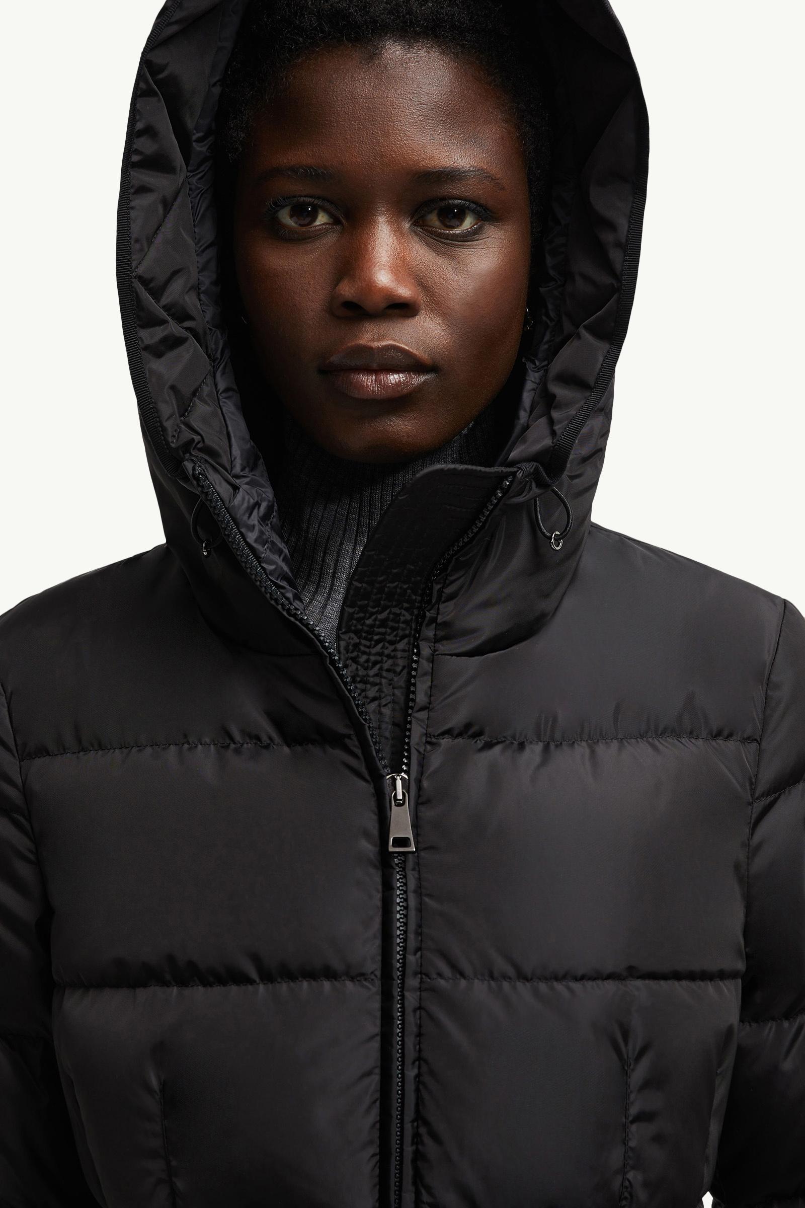 【MONCLER】AVOCETTE DOWN JACKET Black Avocette Hooded Long Down Jacket - Long Down Jackets
