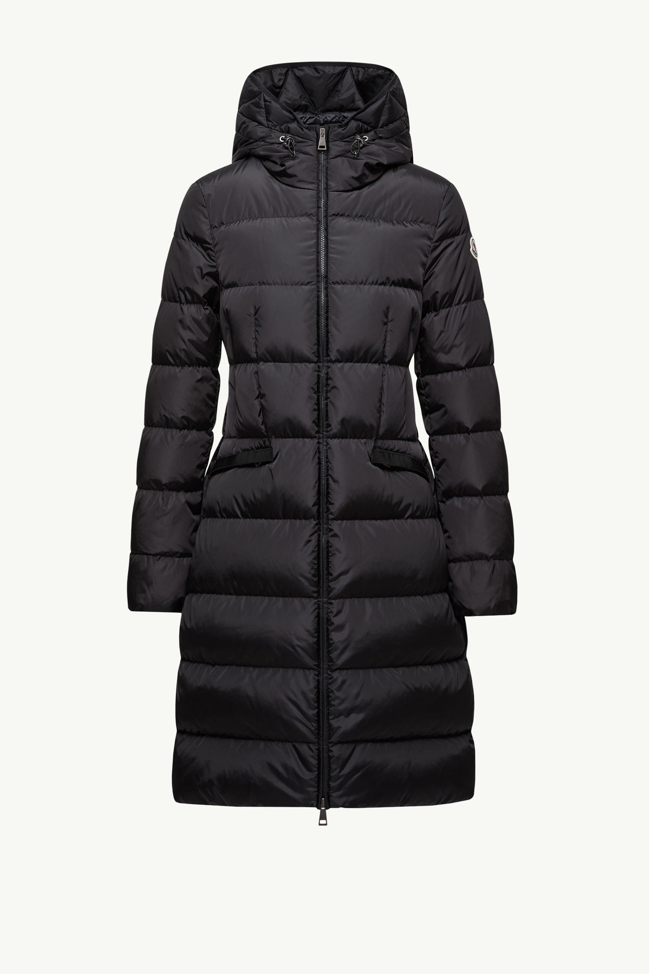 Avocette Hooded Long Down Jacket Women Black Moncler 2