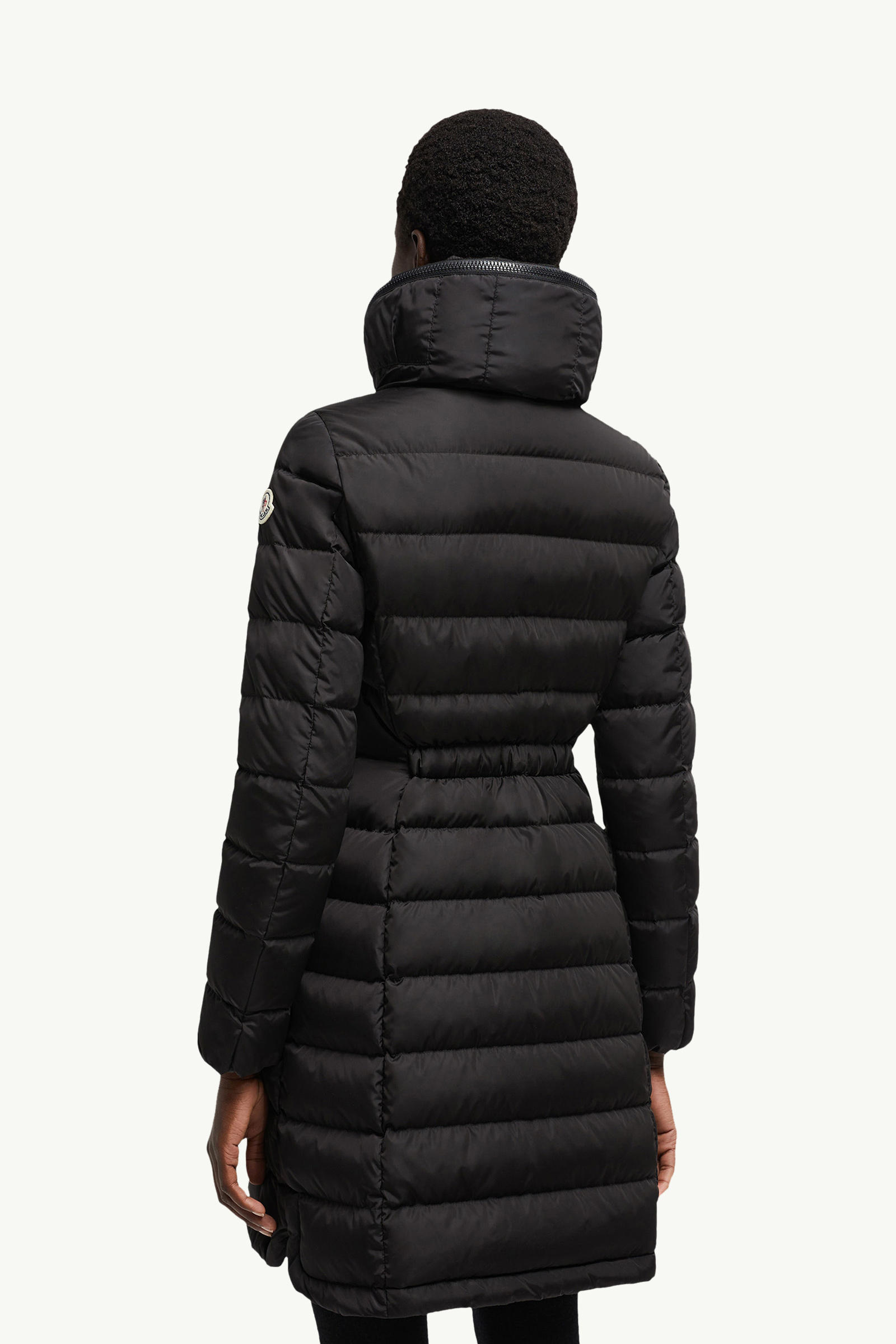 Flammette連帽長身羽絨外套 女士 黑色 Moncler 4