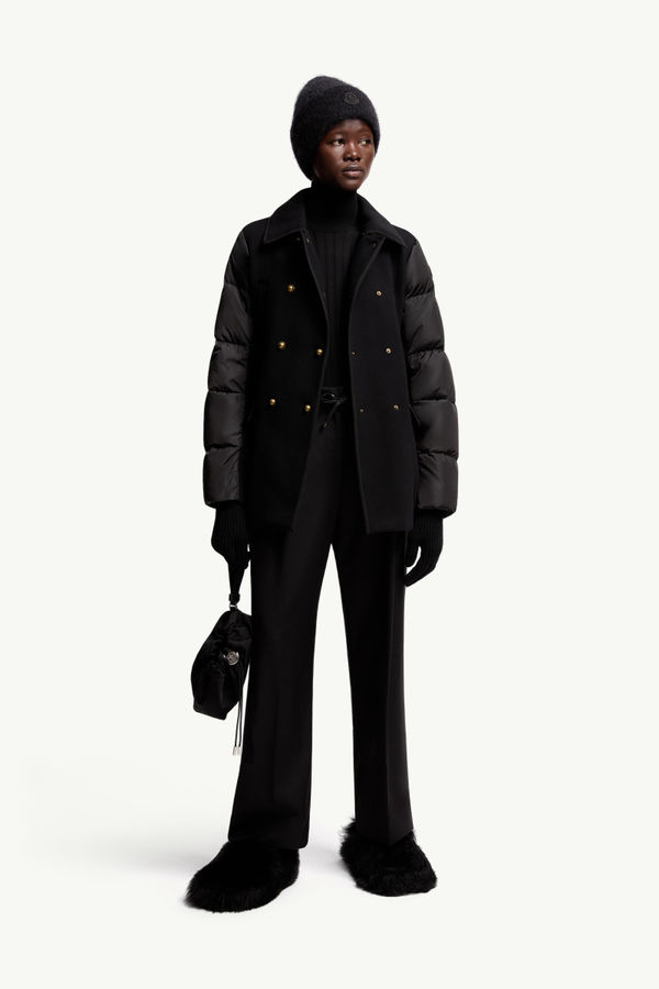 Hose aus Wollgabardine Damen Schwarz Moncler 0