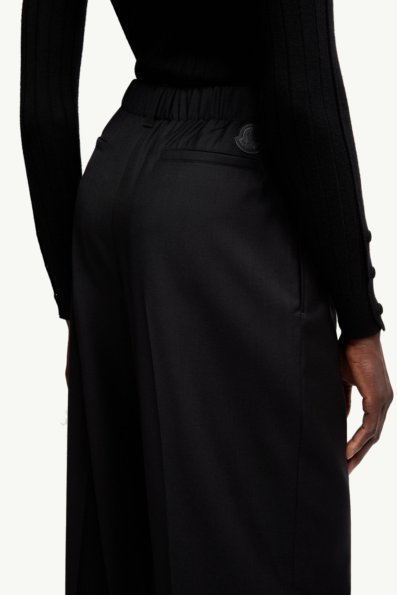 Hose aus Wollgabardine Damen Schwarz Moncler 5