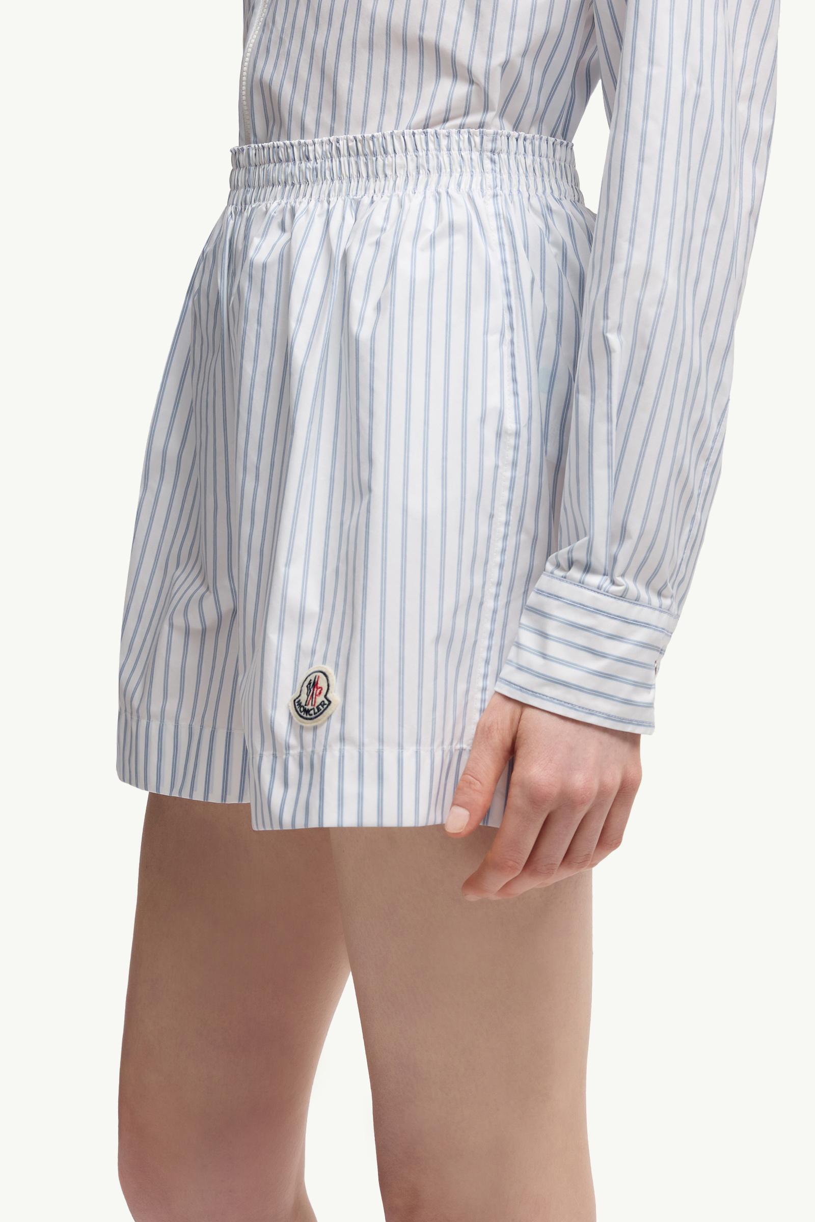 Short rayé Femmes Blanc & Bleu Clair Moncler 1