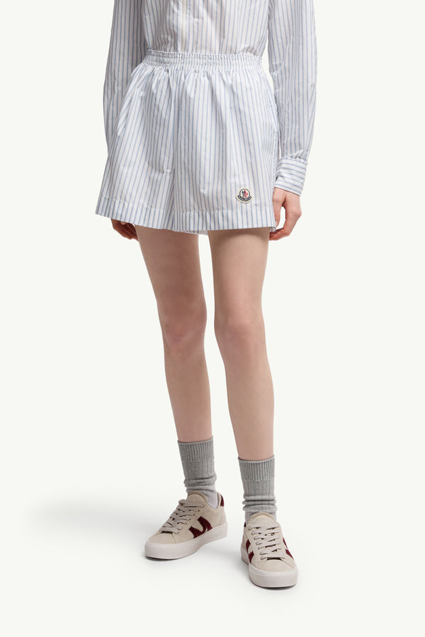 ショートパンツ レディース ホワイト & ライトブルー Moncler 3