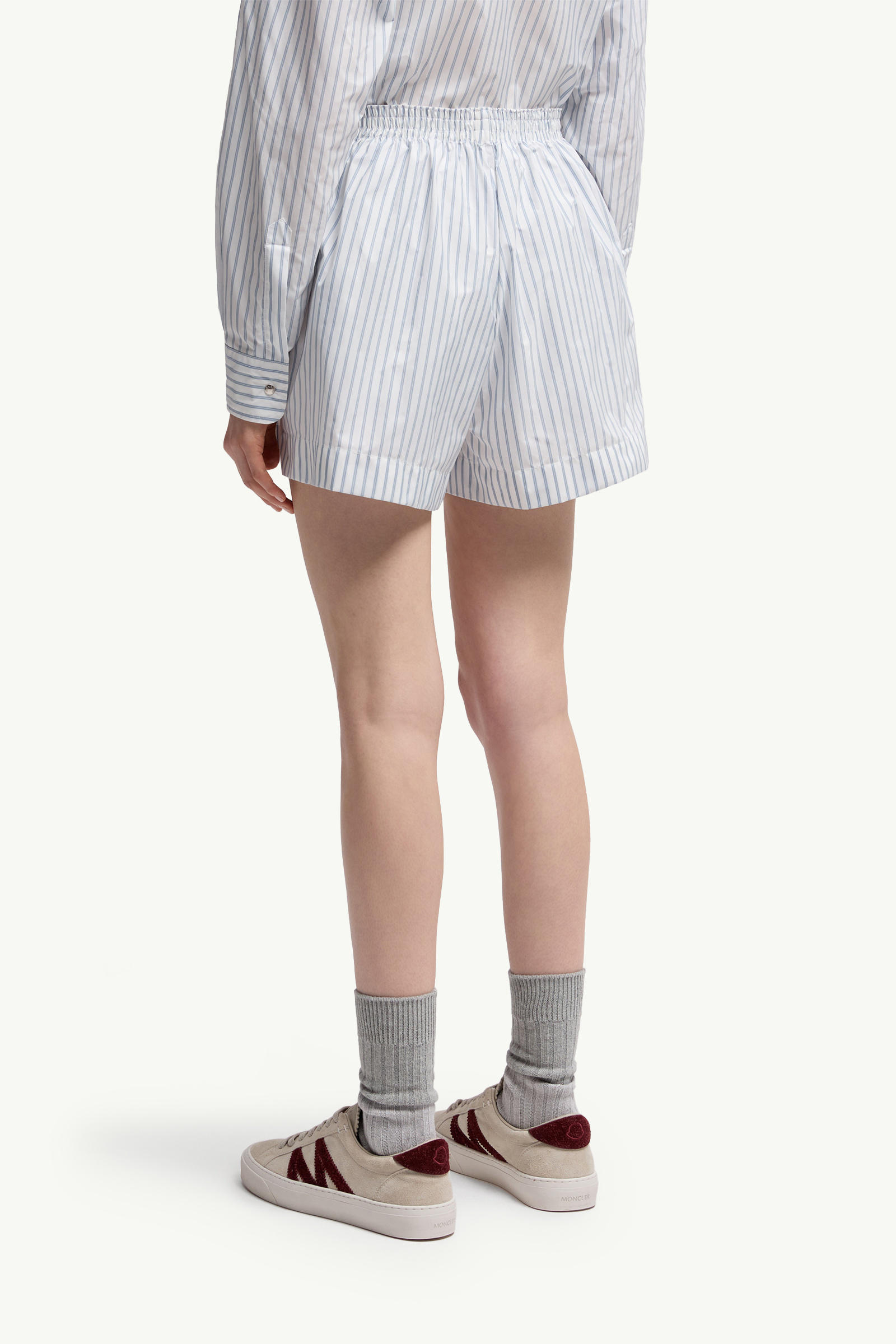 Short rayé Femmes Blanc & Bleu Clair Moncler 4