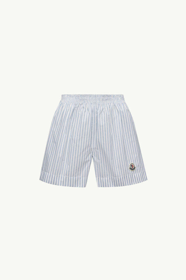 ショートパンツ レディース ホワイト & ライトブルー Moncler 2
