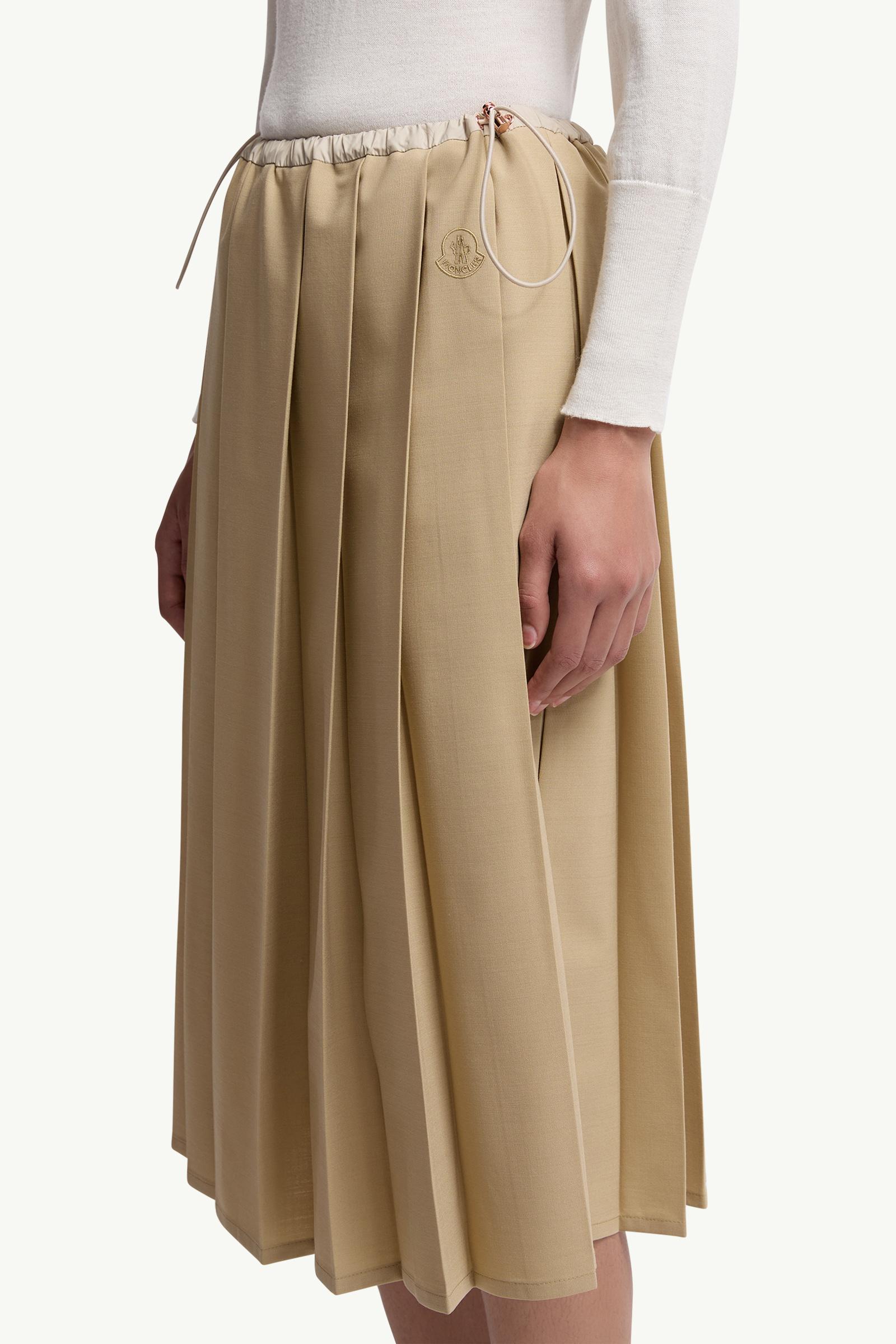 Pleated Midi Skirt Women Beige Moncler 1