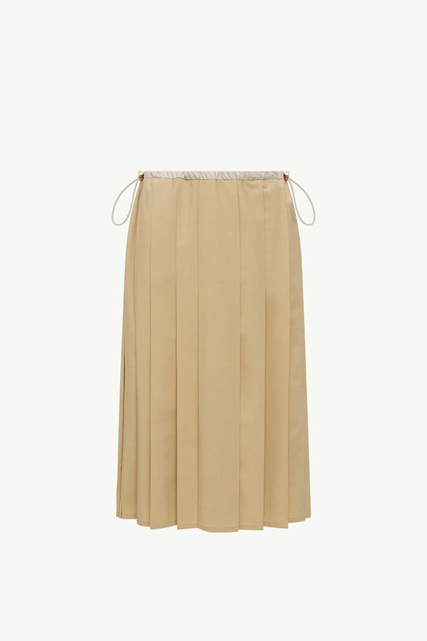 Gonna Midi Plissettata Donna Beige Moncler 2