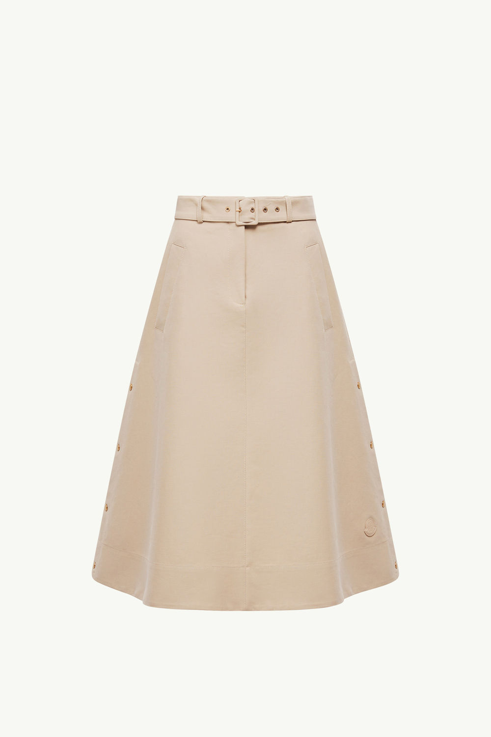 Cotton Midi Skirt Women Beige Moncler 2