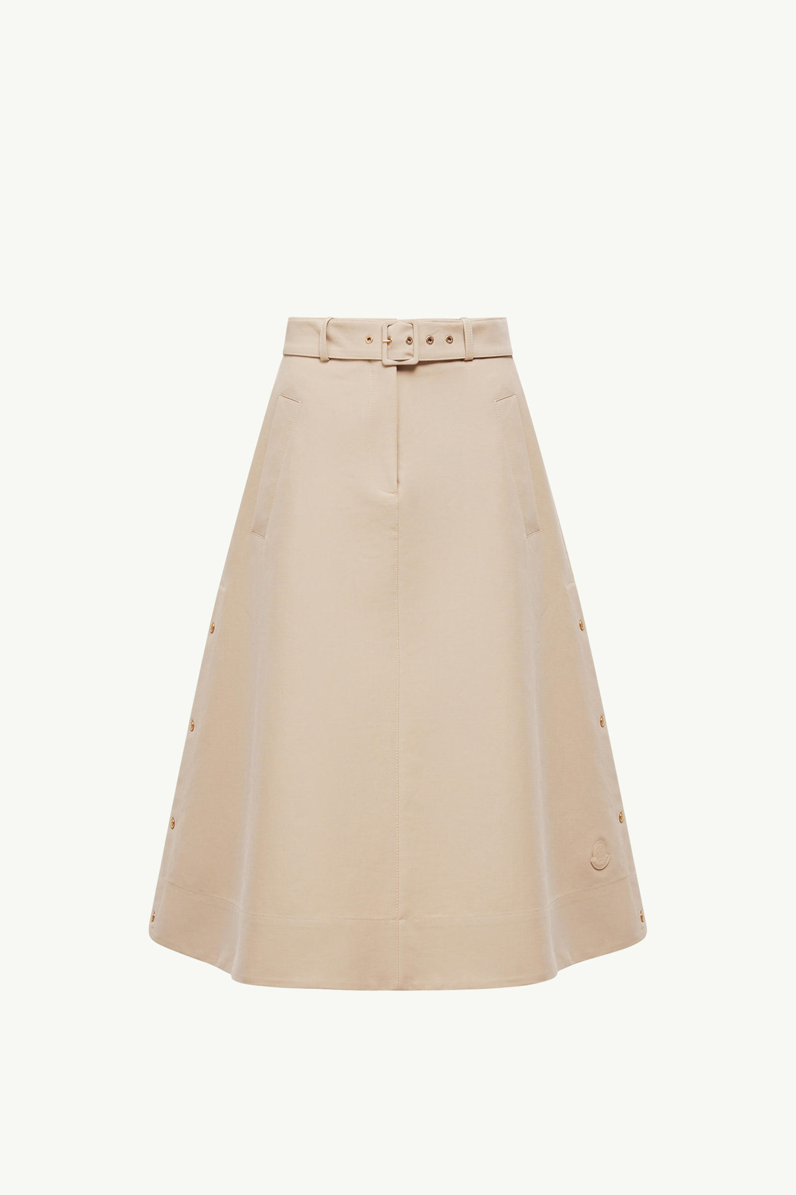 Cotton Midi Skirt Women Beige Moncler 2