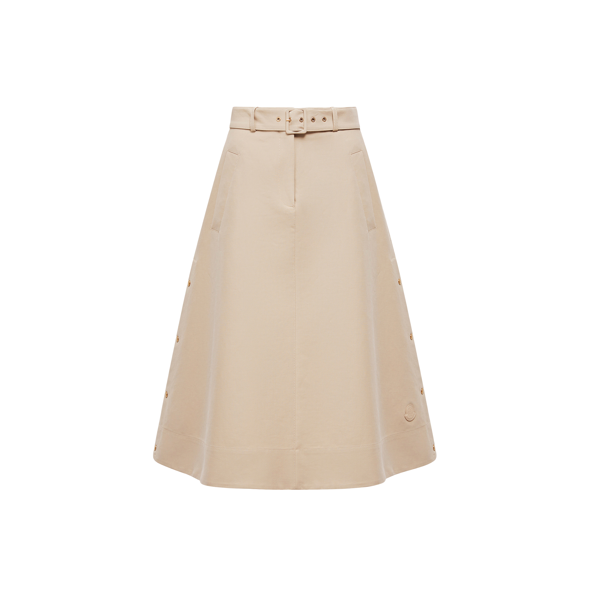 Moncler Collection - Women's - Skirt - Size 42 - Beige - Calf Leather
