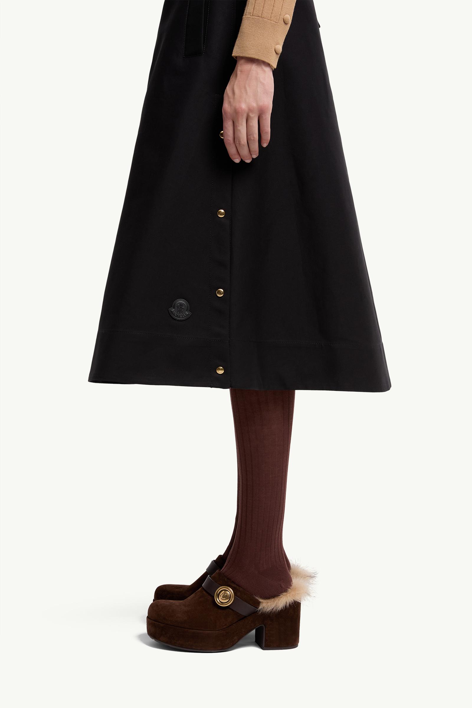 Cotton Midi Skirt Women Black Moncler 1