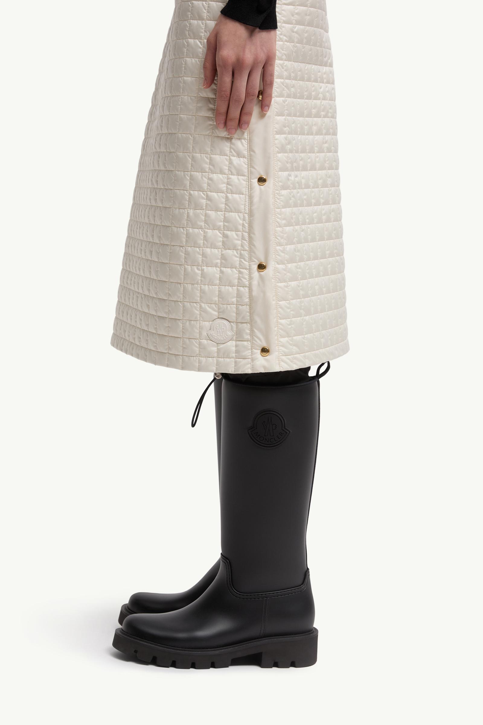Square-Quilted Padded Midi Skirt Women Light Beige Moncler 1
