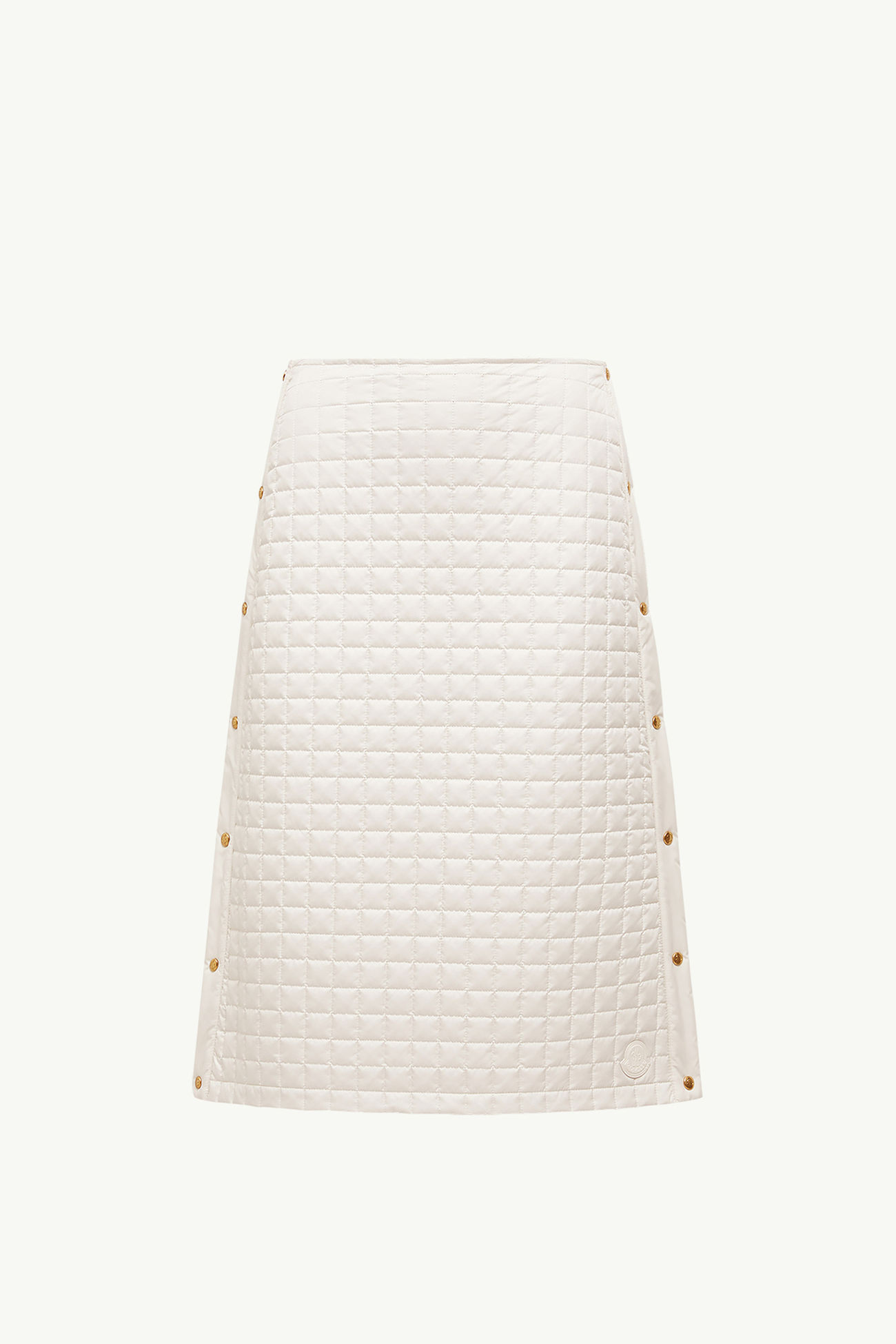 Gonna Midi Imbottita con Trapuntatura Quadrata Donna Beige Chiaro Moncler 2