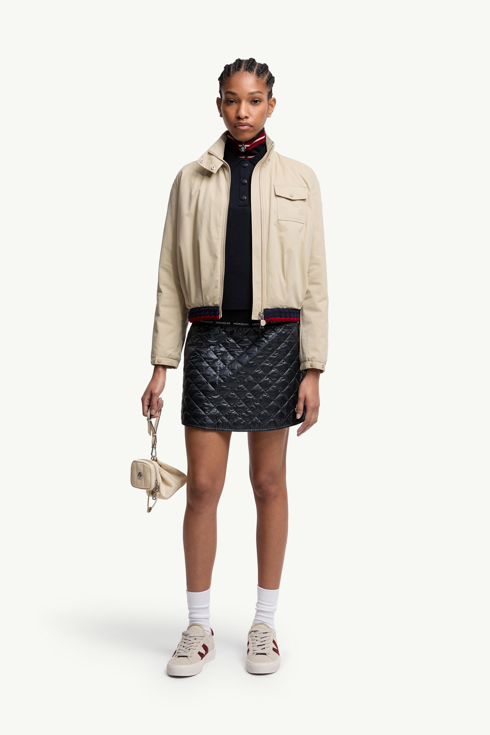Diamond-Quilted Mini Skirt Women Navy Blue Moncler 0